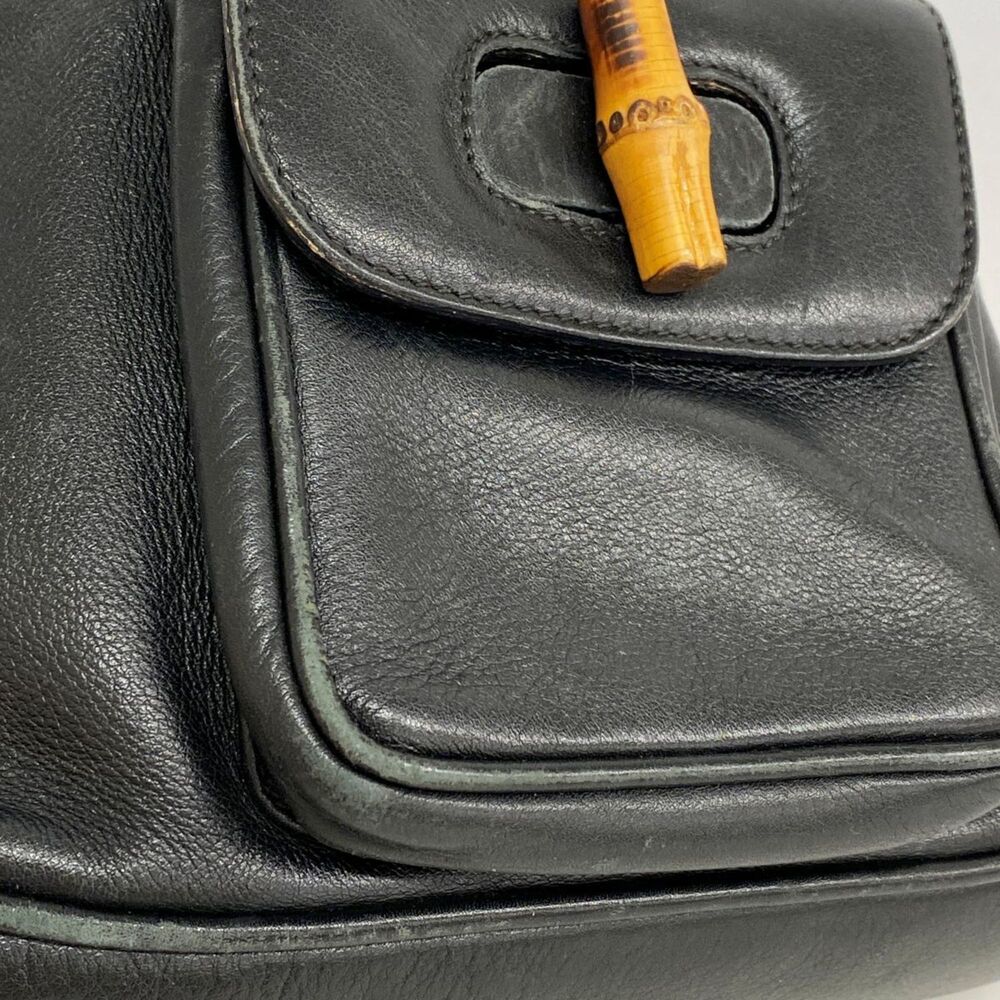 Gucci Bamboo Backpack (003 1705 0030) Leather, Black, Women's - Picture 8 of 16